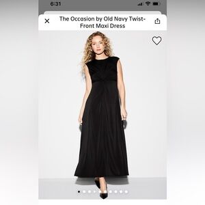 The Occasion by Old Navy Black Twist-Front Maxi Dress